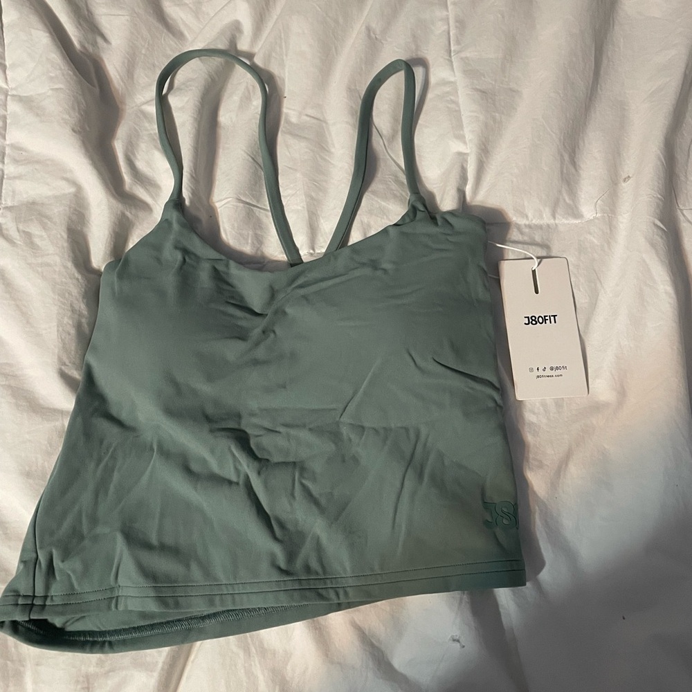 J80 Fit Green Strappy Tank Top